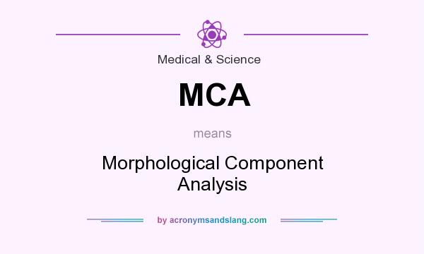 What does MCA mean? It stands for Morphological Component Analysis