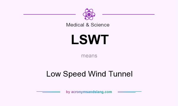 What does LSWT mean? It stands for Low Speed Wind Tunnel