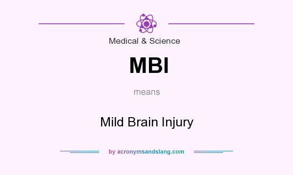 What does MBI mean? It stands for Mild Brain Injury