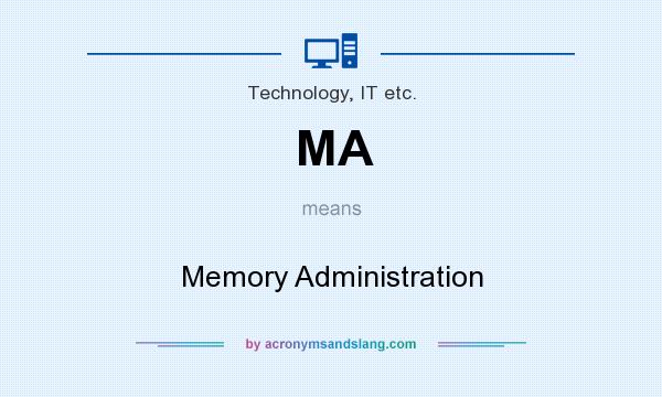 What does MA mean? It stands for Memory Administration