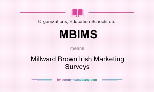What does MBIMS mean? It stands for Millward Brown Irish Marketing Surveys