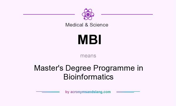What does MBI mean? It stands for Master`s Degree Programme in Bioinformatics