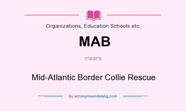 What does MAB mean? It stands for Mid-Atlantic Border Collie Rescue
