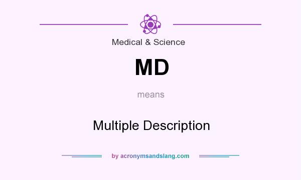 What does MD mean? It stands for Multiple Description