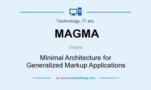 What does MAGMA mean? It stands for Minimal Architecture for Generalized Markup Applications