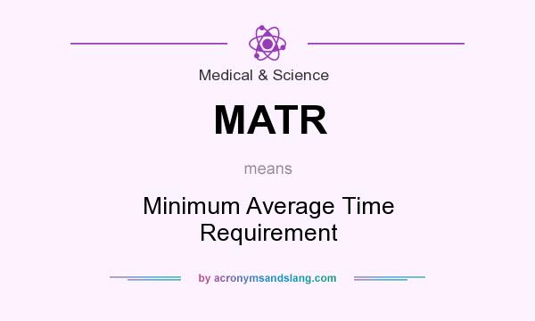 What does MATR mean? It stands for Minimum Average Time Requirement