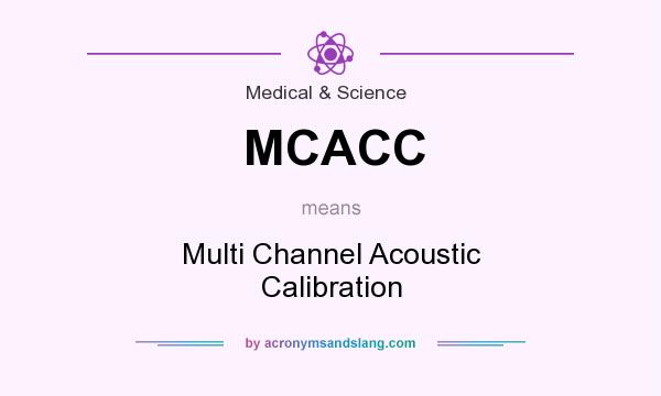 What does MCACC mean? It stands for Multi Channel Acoustic Calibration