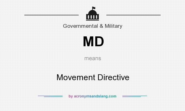 What does MD mean? It stands for Movement Directive