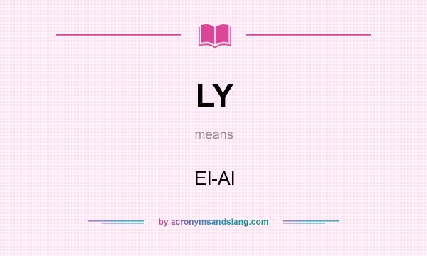 What does LY mean? It stands for El-Al