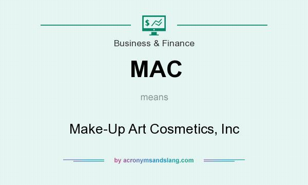 What does MAC mean? It stands for Make-Up Art Cosmetics, Inc