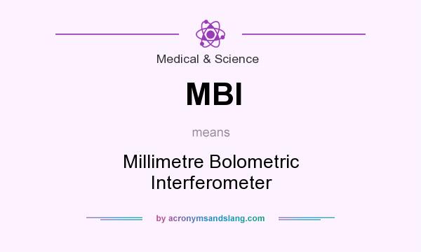 What does MBI mean? It stands for Millimetre Bolometric Interferometer