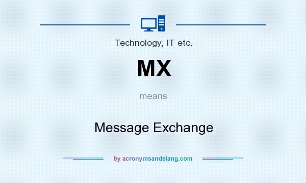 What does MX mean? It stands for Message Exchange