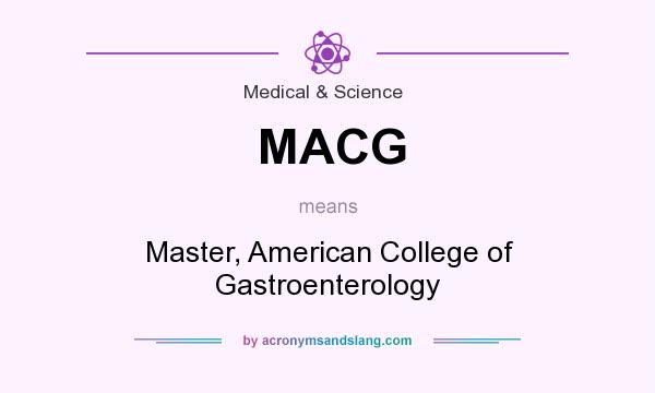 What does MACG mean? It stands for Master, American College of Gastroenterology