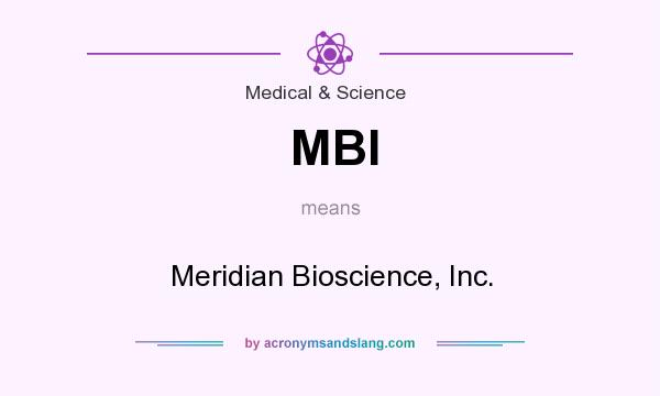 What does MBI mean? It stands for Meridian Bioscience, Inc.