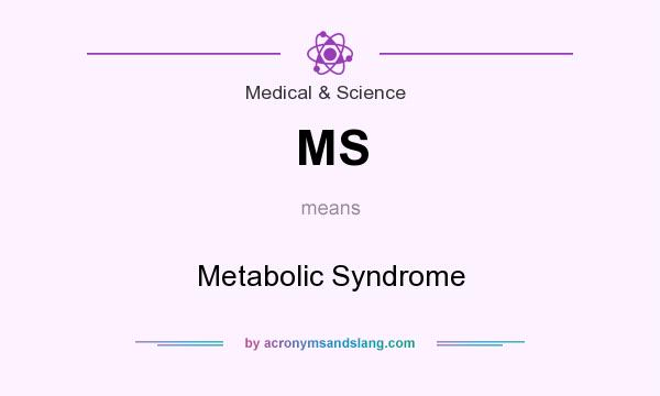What does MS mean? It stands for Metabolic Syndrome