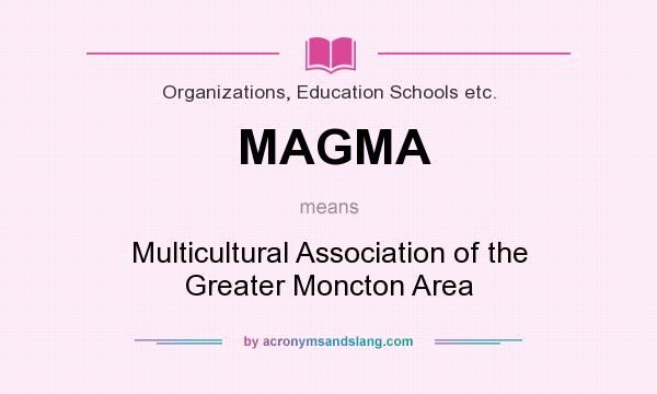 What does MAGMA mean? It stands for Multicultural Association of the Greater Moncton Area