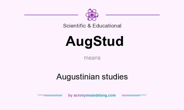 What does AugStud mean? It stands for Augustinian studies