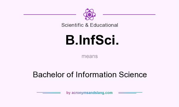 What does B.InfSci. mean? It stands for Bachelor of Information Science
