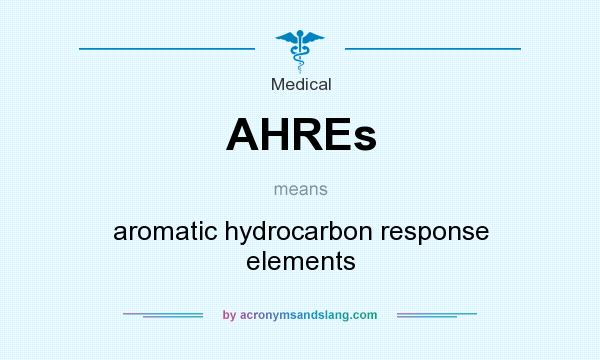 What does AHREs mean? It stands for aromatic hydrocarbon response elements