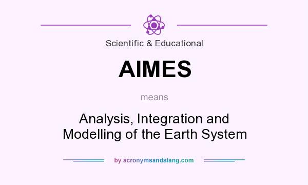 What does AIMES mean? It stands for Analysis, Integration and Modelling of the Earth System