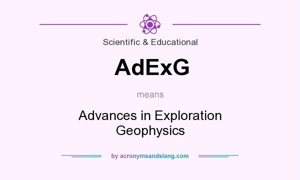 What does AdExG mean? It stands for Advances in Exploration Geophysics