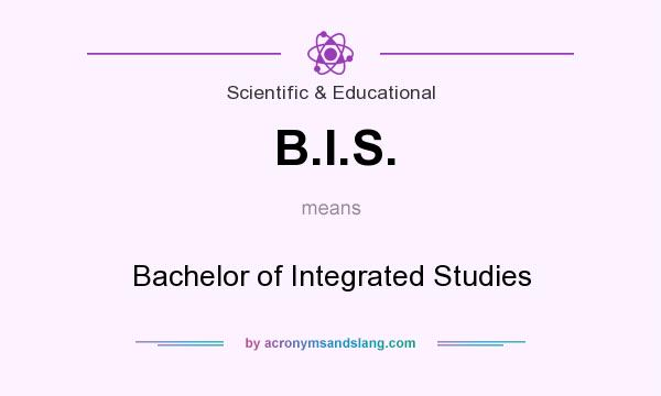 What does B.I.S. mean? It stands for Bachelor of Integrated Studies