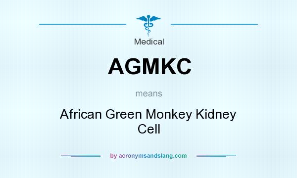 What does AGMKC mean? It stands for African Green Monkey Kidney Cell