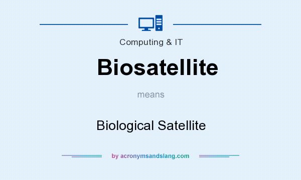 What does Biosatellite mean? It stands for Biological Satellite
