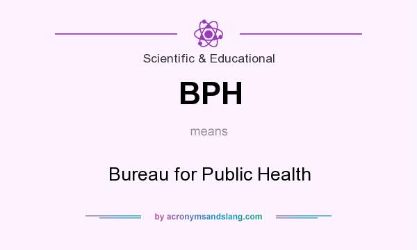 What does BPH mean? It stands for Bureau for Public Health