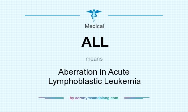 What does ALL mean? It stands for Aberration in Acute Lymphoblastic Leukemia