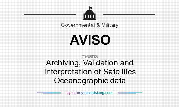 What does AVISO mean? It stands for Archiving, Validation and Interpretation of Satellites Oceanographic data