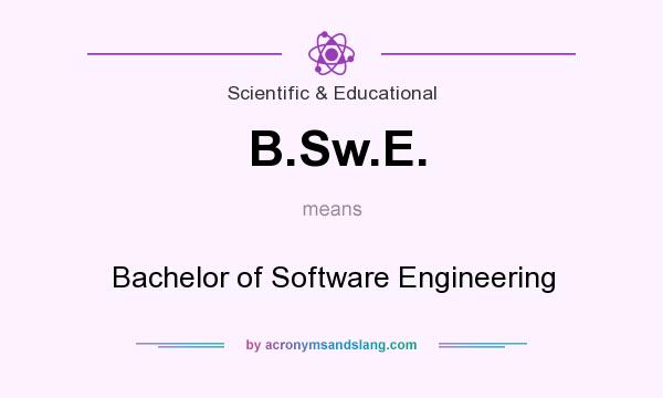 What does B.Sw.E. mean? It stands for Bachelor of Software Engineering