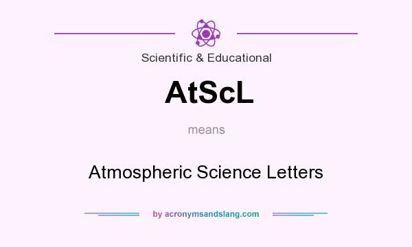What does AtScL mean? It stands for Atmospheric Science Letters