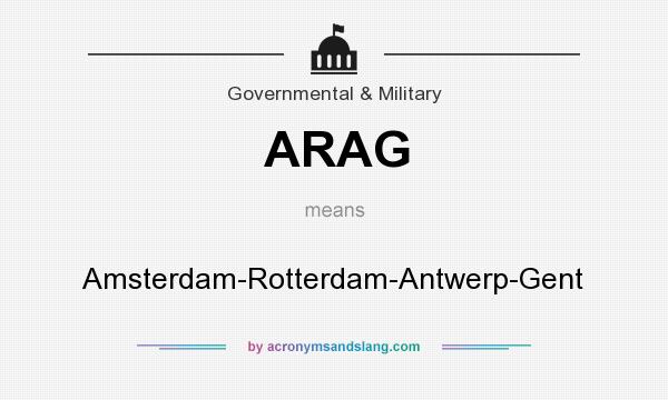 What does ARAG mean? It stands for Amsterdam-Rotterdam-Antwerp-Gent