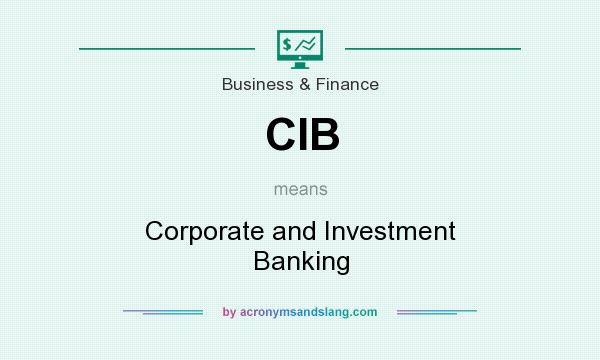 What does CIB mean? It stands for Corporate and Investment Banking
