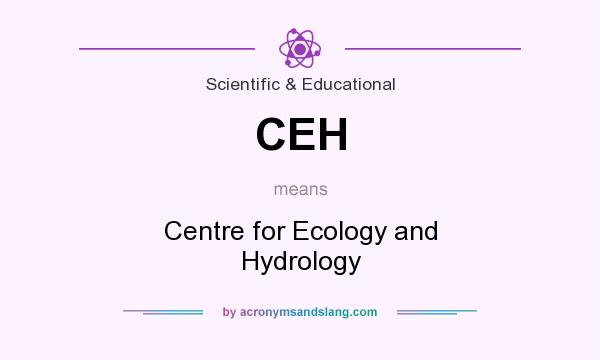 What does CEH mean? It stands for Centre for Ecology and Hydrology
