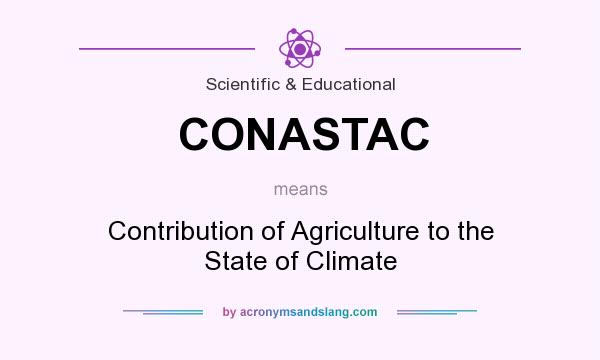 What does CONASTAC mean? It stands for Contribution of Agriculture to the State of Climate