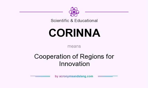What does CORINNA mean? It stands for Cooperation of Regions for Innovation