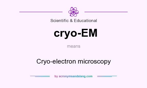 What does cryo-EM mean? It stands for Cryo-electron microscopy