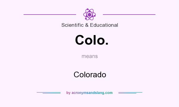 What does Colo. mean? It stands for Colorado