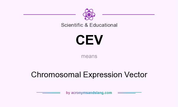 What does CEV mean? It stands for Chromosomal Expression Vector