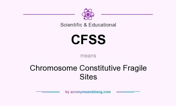 What does CFSS mean? It stands for Chromosome Constitutive Fragile Sites