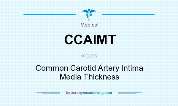 What does CCAIMT mean? It stands for Common Carotid Artery Intima Media Thickness