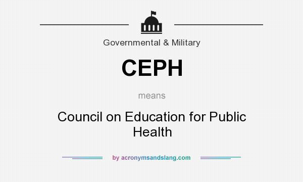 What does CEPH mean? It stands for Council on Education for Public Health