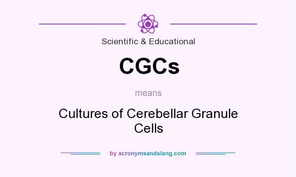 What does CGCs mean? It stands for Cultures of Cerebellar Granule Cells