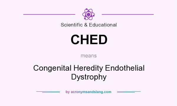 What does CHED mean? It stands for Congenital Heredity Endothelial Dystrophy