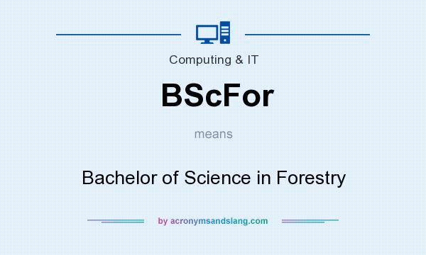 What does BScFor mean? It stands for Bachelor of Science in Forestry