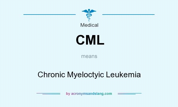 What does CML mean? It stands for Chronic Myeloctyic Leukemia