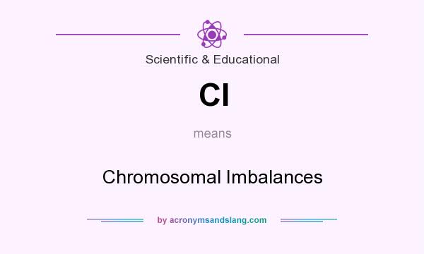 What does CI mean? It stands for Chromosomal Imbalances