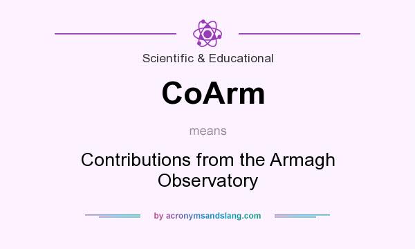 What does CoArm mean? It stands for Contributions from the Armagh Observatory